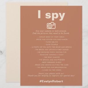 Terracotta Minimalistisch Formal I Spy Wedding
