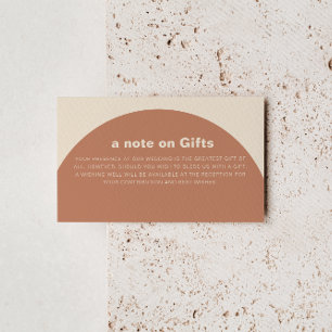 Terracotta Minimalistisch Hochzeit wünschend gut Begleitkarte