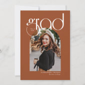 Terracotta Minimalistisch Moderne 5 Arkaden Abschl Einladung (Vorderseite)