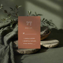 Terracotta minimalistisch moderne elegante Rsvp Ka