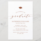 Terracotta Minimalistisch Script Abschluss Einladu (Vorderseite)