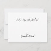 Terracotta Minimalistisch Vielen Dank Dankeskarte (Rückseite)