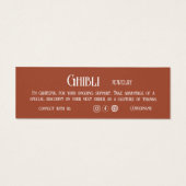 Terracotta Minimalistisch Vielen Dank für Ihren Ei (Rückseite)