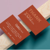 Terracotta Minimalistisch Vielen Dank für Ihren Ei Visitenkarte