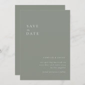 Terracotta Minimalistisch Wedding Save the Date Einladung (Vorne/Hinten)