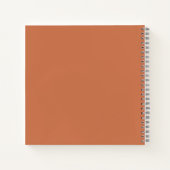 Terracotta Minimalistisch Wedelbook Notizblock (Rückseite)