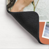 Terracotta Minimalistisch Zwei-Foto-Graduate Mousepad (Ecke)