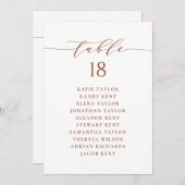 Terracotta Minimalistische Hochzeitsplankarte Einladung (Vorne/Hinten)