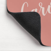 Terracotta Minimalistische Typografie Personalisie Mousepad (Ecke)