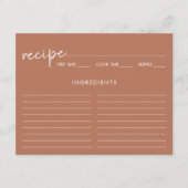 Terracotta Minimalistisches Brautparty Begleitkarte (Vorderseite)