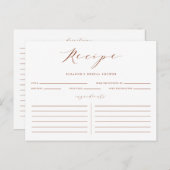 Terracotta Minimalistisches Brautparty Postkarte (Vorne/Hinten)