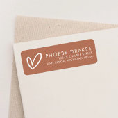 Terracotta Minimalistisches Brautparty Rücksendead