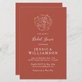 Terracotta Minimalistisches Budget Brautparty Einl (Vorne/Hinten)