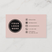 Terracotta-Minimalistisches Foto mit QR-Code Visitenkarte (Rückseite)