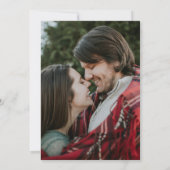 Terracotta Minimalistisches Foto Neue Hochzeit Ankündigung (Rückseite)