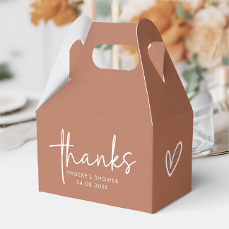 Terracotta Minimalistisches Script Brautparty Gabl Geschenkschachtel