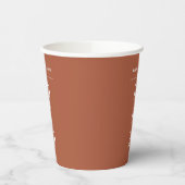 Terracotta Minimalistisches Special Pappbecher (Links)