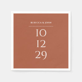 Terracotta Minimalistisches Special Serviette