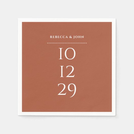 Terracotta Minimalistisches Special Serviette (Vorderseite)