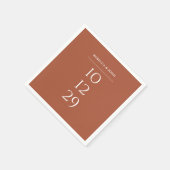 Terracotta Minimalistisches Special Serviette (Ecke)