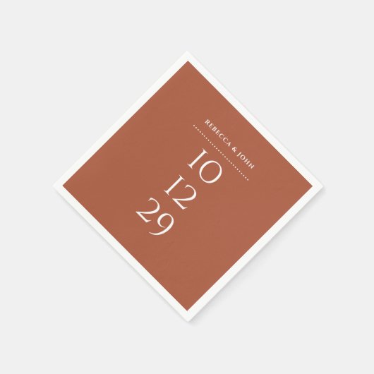 Terracotta Minimalistisches Special Serviette (Ecke)