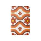 Terracotta Mitte Jahrhundert Modernes Rainbow Retr Badematte (Vorderseite Vertikal)