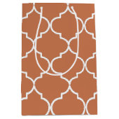 Terracotta Mittelmeer Marokkanisches Muster Mittlere Geschenktüte (Vorderseite)