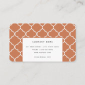 Terracotta Mittelmeer Marokko Beruflich Visitenkarte (Rückseite)