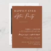 Terracotta Modern Boho glücklich je nach QR-Code Einladung (Vorne/Hinten)