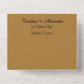 Terracotta Modern Fall QR Code Bold Elegant All In One Einladung (Rückseite)