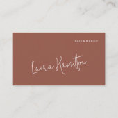 Terracotta modern minimalist QR code Visitenkarte (Vorderseite)