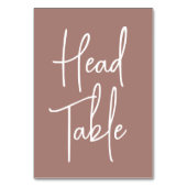 Terracotta Modern Script Head Table Tischnummer (Rückseite)