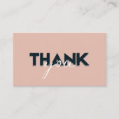 Terracotta Modern Simple Order Vielen Dank Visitenkarte (Vorderseite)