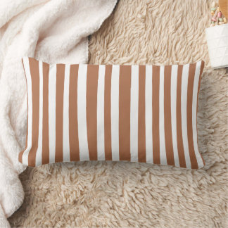 Terracotta Modern Stripes Minimalist  Lendenkissen