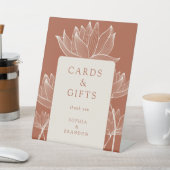 Terracotta Moderne Blumenkarten und Geschenke Sockelschild (In SItu)