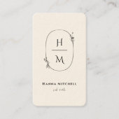 Terracotta Moderne Bohemisch Visitenkarte (Vorderseite)