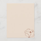 Terracotta Moderne Botanische Haushalts Babydusche Flyer (Hinten)