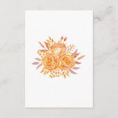Terracotta Moderne florale Hochzeit Begleitkarte (Rückseite)