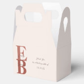 Terracotta Moderne Große Hochzeit nach Maß Geschenkschachtel (Geöffnet)