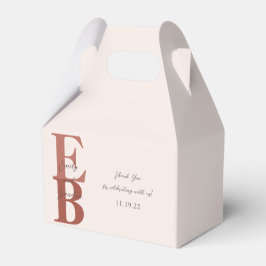 Terracotta Moderne Große Hochzeit nach Maß Geschenkschachtel