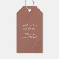 Terracotta Moderne Kante Elegante Monogram Wedding