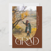 Terracotta Moderne Kunst, Minimalistisches Foto Ab Einladung (Vorderseite)