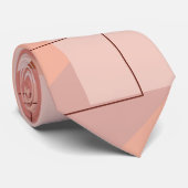 Terracotta Moderne Minimal Abstrakte Muster Hochze Krawatte (Gerollt)