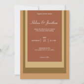 Terracotta Moderne Minimalistische QR-Hochzeit Einladung (Vorderseite)