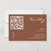 Terracotta Moderne Minimalistische UAWG QR Code Ka Einladung (Vorderseite)