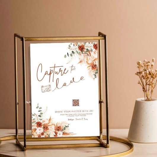 Terracotta Moderne Script Capture The Liebe Weddin Poster
