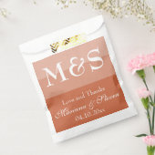 Terracotta Moderne Script Wedding Geschenktütchen (Versiegelt)