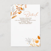 Terracotta Moderne Skripte Elegante Hochzeit im He Begleitkarte (Vorderseite)