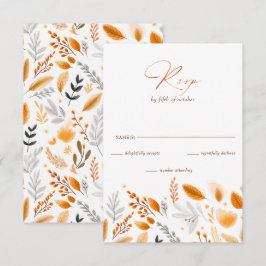 Terracotta Moderne Skripte Elegante Hochzeit im He RSVP Karte