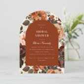 Terracotta Modernes Brautparty Einladung (Stehend Vorderseite)